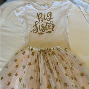 Big sister announcement skirt/shirt set!